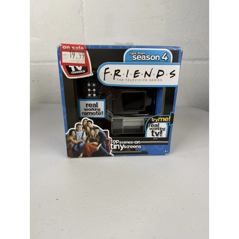 Tiny TV Classics Friends Clips Season 4 Real Working TV and Remote - Damaged Box
